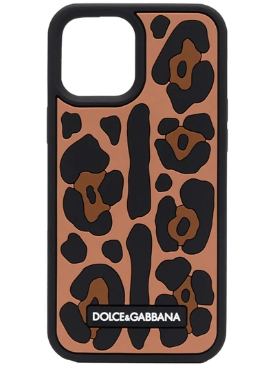 Dolce & Gabbana Leopard-print Iphone 12 Pro Max Case In Schwarz