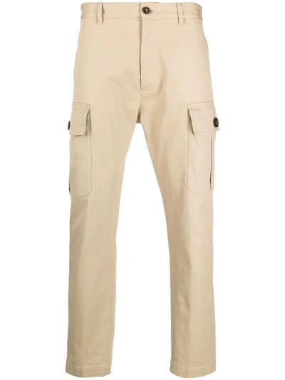 Shop Dsquared2 Slim-fit Cargo Trousers In Nude