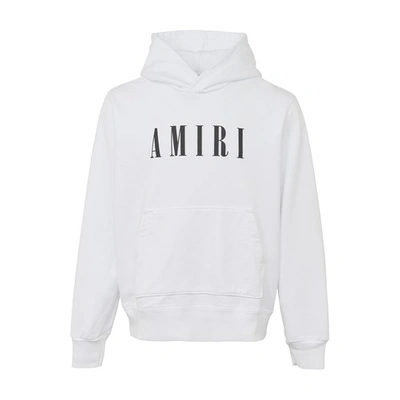 Shop Amiri Logo Hoodie In White