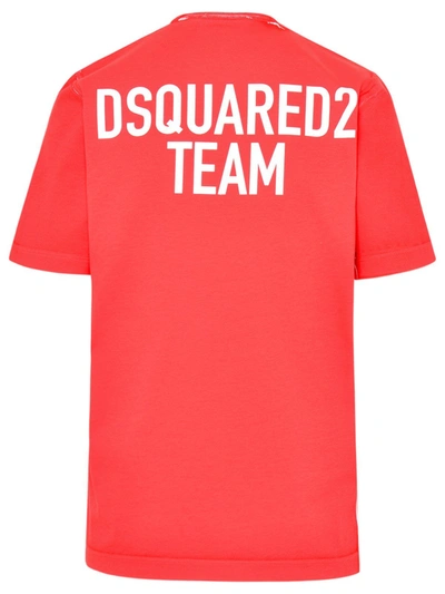 Shop Dsquared2 Red Cotton T-shirt