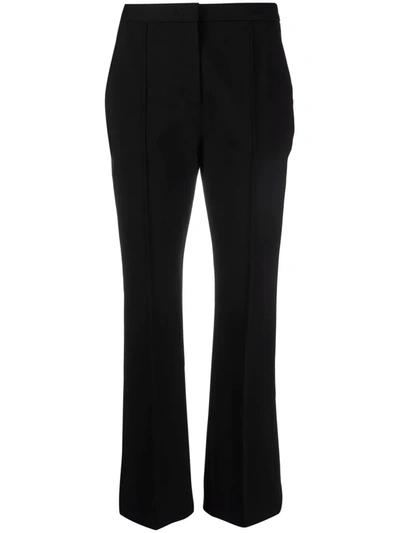 Shop Aspesi Piped-trim Slim Trousers In Black