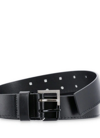 Shop Maison Margiela Belts Black In Nero