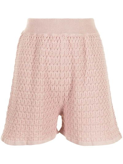 Shop Mr Mittens Cut Out-detail Shorts In Pink