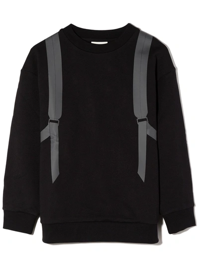 Shop Fendi Backpack Detail Sweatshirt In Black