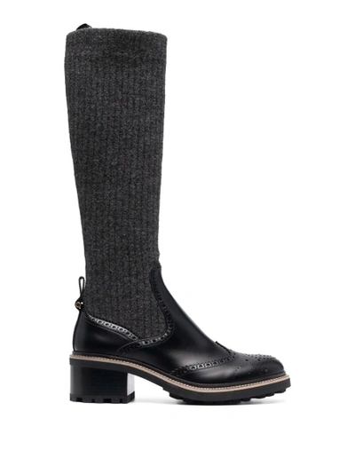 Shop Chloé Franne Sock Boots Black