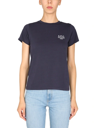 Shop Apc "denise" T-shirt In Blue