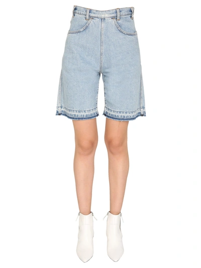 Shop Philosophy Di Lorenzo Serafini Denim Bermuda In Blue