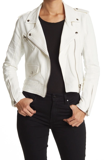 Shop Blanknyc Crepe Moto Jacket In White