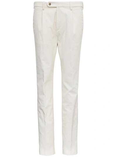 Shop Berwich White Velvet Pants