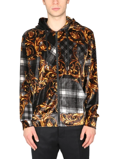 Shop Versace Jeans Couture Hoodie In Multicolor