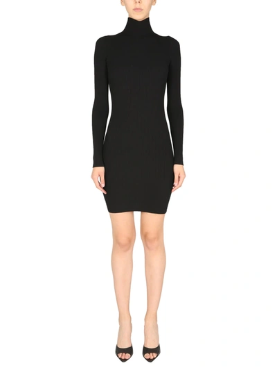 Shop Wolford High Neck Dress In Nero