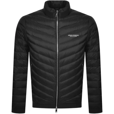 Armani Exchange Padded Down Jacket Black In Black