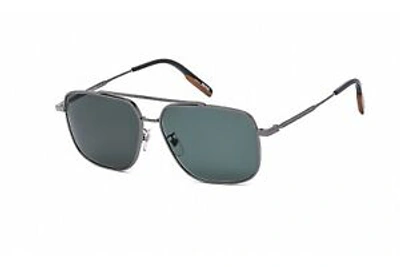 Shop Ermenegildo Zegna Green Aviator Unisex Sunglasses Ez0122-d 08n 60