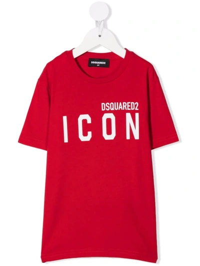 Shop Dsquared2 Icon-print T-shirt In Red