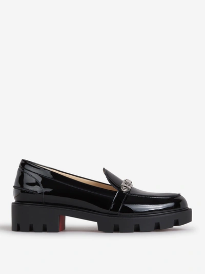 Shop Christian Louboutin Lock Woody Loafers In Black