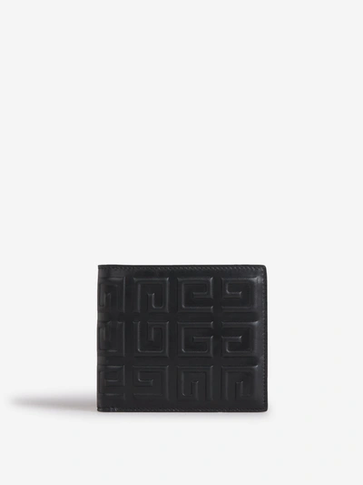 Shop Givenchy Logo Embossed Bifold Wallet In Black