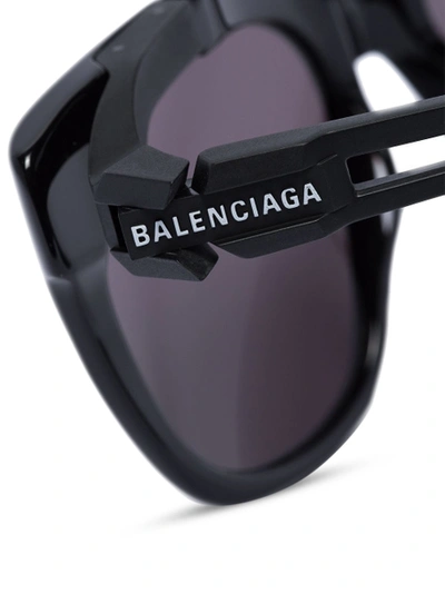 Shop Balenciaga Classic Oversized Square Sunglasses Black