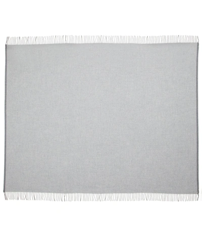 Shop Brunello Cucinelli Square Cashmere Blanket In Grey