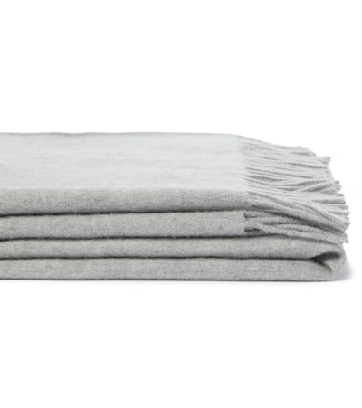 Shop Brunello Cucinelli Square Cashmere Blanket In Grey