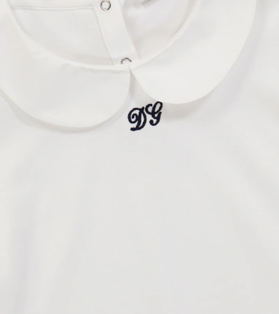 Shop Dolce & Gabbana Long-sleeved Cotton T-shirt In White