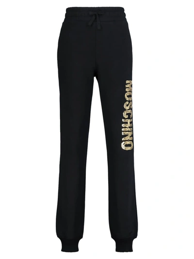 Shop Moschino Kids Pantaloni Della Tuta In Nero