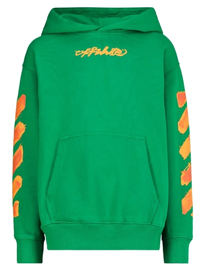 Shop Off-white Kids Hoodie For Unisex In Green