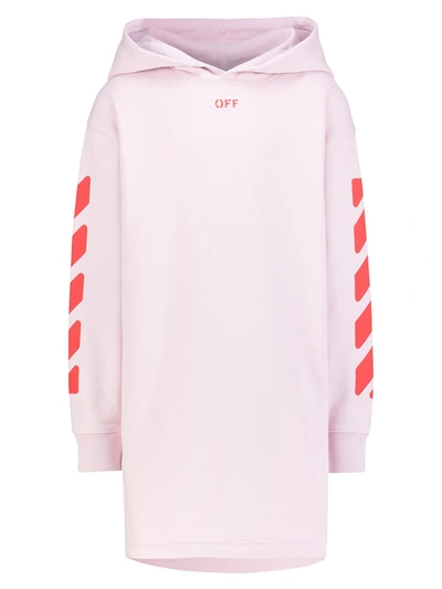 Shop Off-white Dress For Girls In Pink