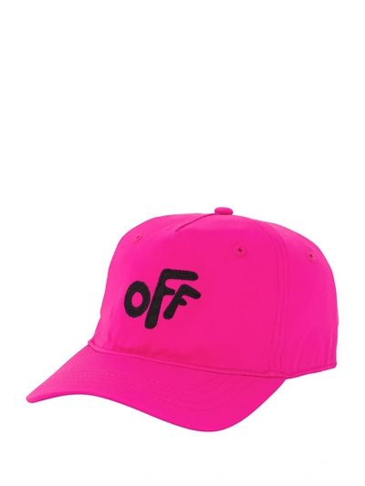 Shop Off-white Cap For Girls In Fuchsia