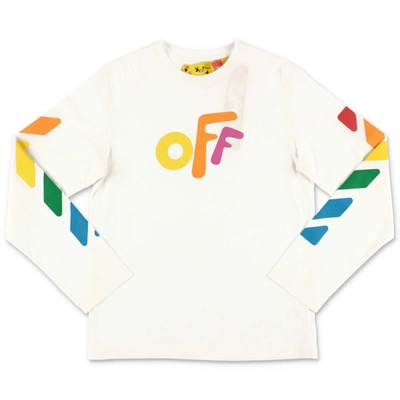 Shop Off-white Off White T-shirt Bianca In Jersey Di Cotone In Bianco