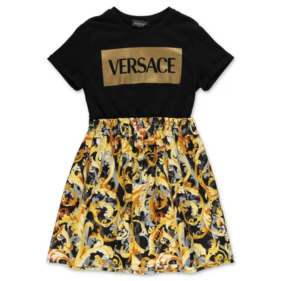 Shop Versace Dress In Nero