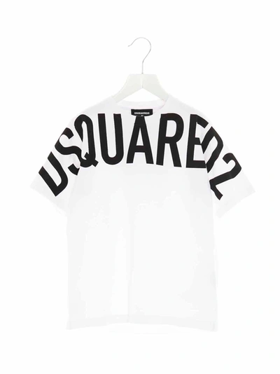 Shop Dsquared2 Printed Logo T-shirt In White