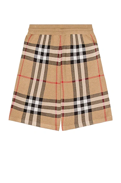 Shop Burberry Weaver Short In Soft Fawn