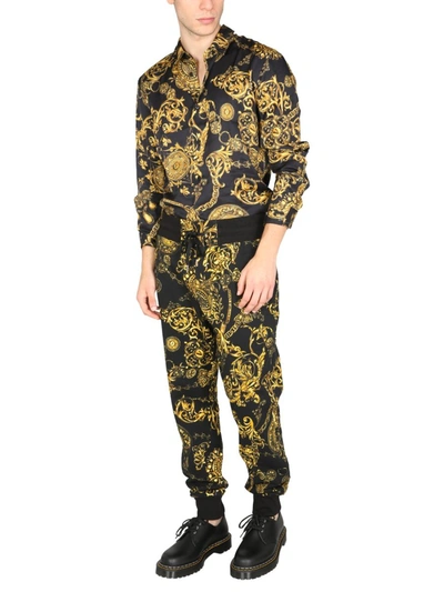 Shop Versace Jeans Couture Shirt With Bijoux Baroque Print In Black