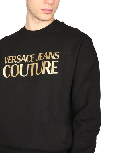 Shop Versace Jeans Couture Sweatshirt With Logo In Black