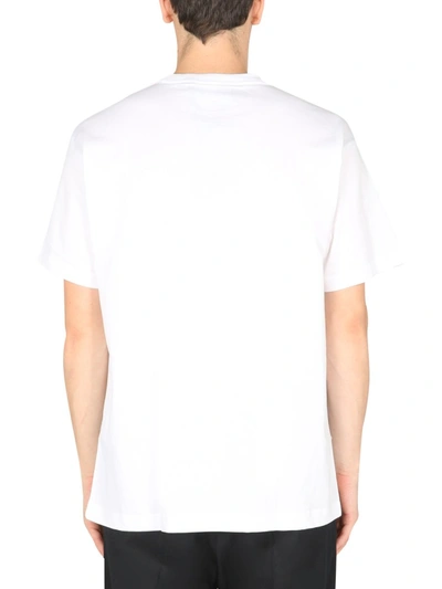 Shop Versace Jeans Couture T-shirt With Logo Print In White