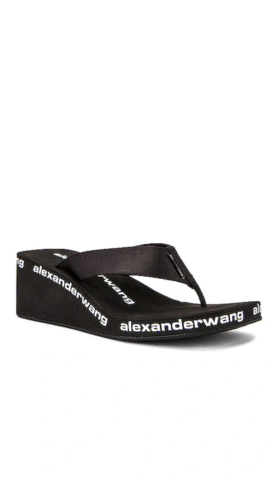 Shop Alexander Wang Wedge Flip Flop In Black