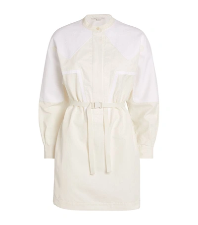 Shop Stella Mccartney Panelled Liana Mini Dress In Ivory