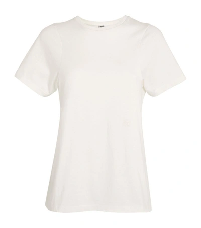 Shop Totême Curved Seam T-shirt In Ivory