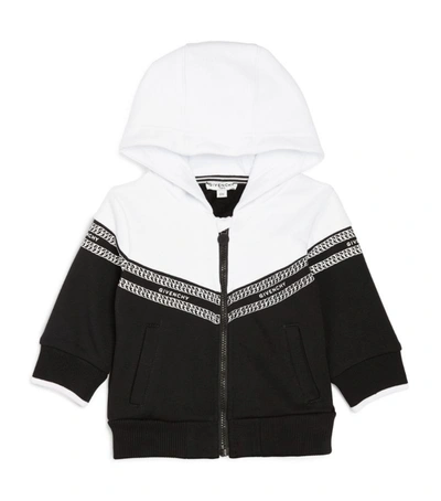 Shop Givenchy Kids Two-tone Logo Hoodie (6-36 Months) In Black