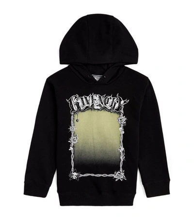 Shop Givenchy Kids Graphic Print Hoodie (4-14 Years) In Black