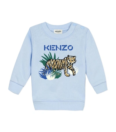 Shop Kenzo Logo Tiger Tracksuit (6-36 Months) In Blue