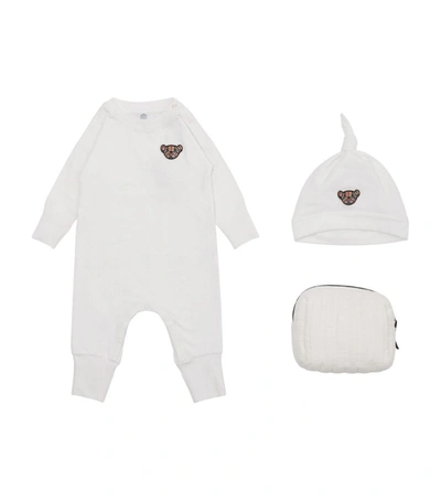 Shop Burberry Kids Thomas Bear Two-piece Set (1-18 Months) In White