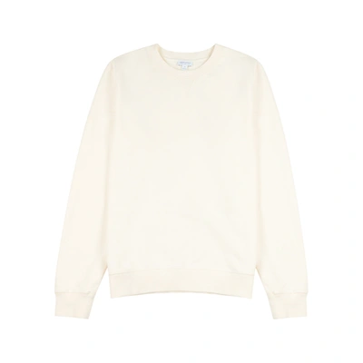 Shop Sunspel Cream Cotton Sweatshirt In Off White