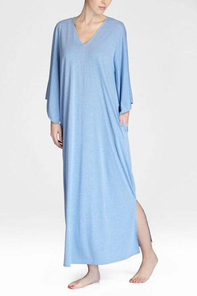 Shop Natori Shangri-la Tencel™ Caftan Dress In Heather Walnut