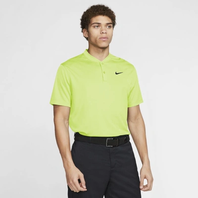 Shop Nike Dri-fit Victory Men's Golf Polo In Light Lemon Twist,black