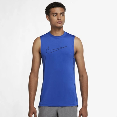 Nike Men's Pro Dri-fit Slim Fit Sleeveless Royal/black/black | ModeSens