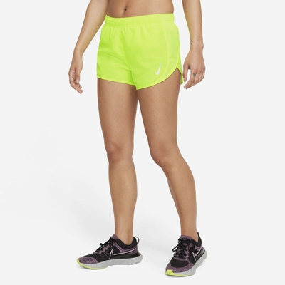 Shop Nike Dri-fit Tempo Race Women's Running Shorts In Volt