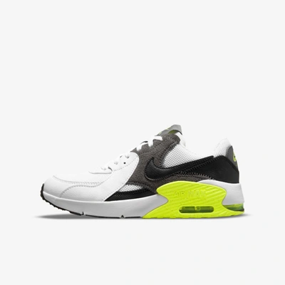 Shop Nike Air Max Excee Big Kids' Shoes In White,iron Grey,volt,black