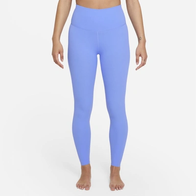Shop Nike Yoga Dri-fit Luxe Women's High-waisted 7/8 Infinalon Leggings In Royal Pulse,aluminum