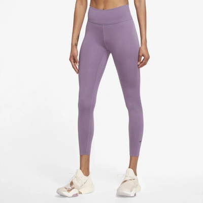 Shop Nike Women's One Luxe Mid-rise 7/8 Leggings In Purple